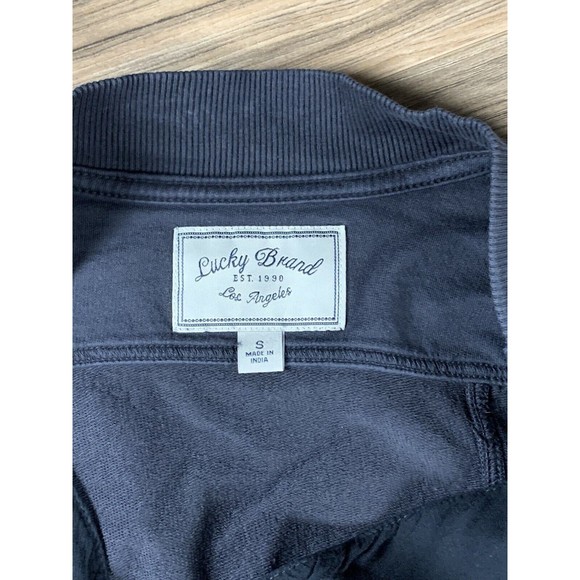 Lucky Brand Womens Drape Open Cardigan Blazer Jacket Gray Black Size S Pockets - Picture 4 of 8